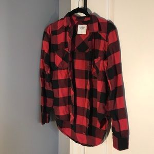 Red and black flannel from abercrombie and fitch